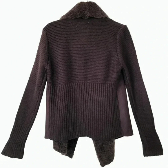 Chelsea & Theodore Faux Fur cardigan brown - Picture 8 of 9